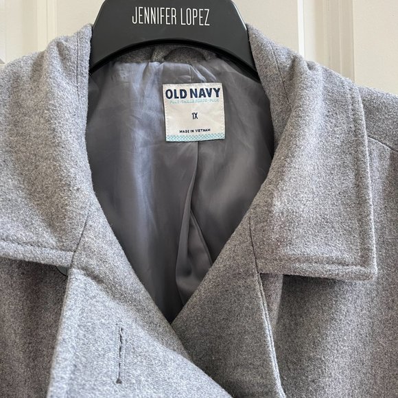 Old Navy Gray Pea Coat - Picture 3 of 11